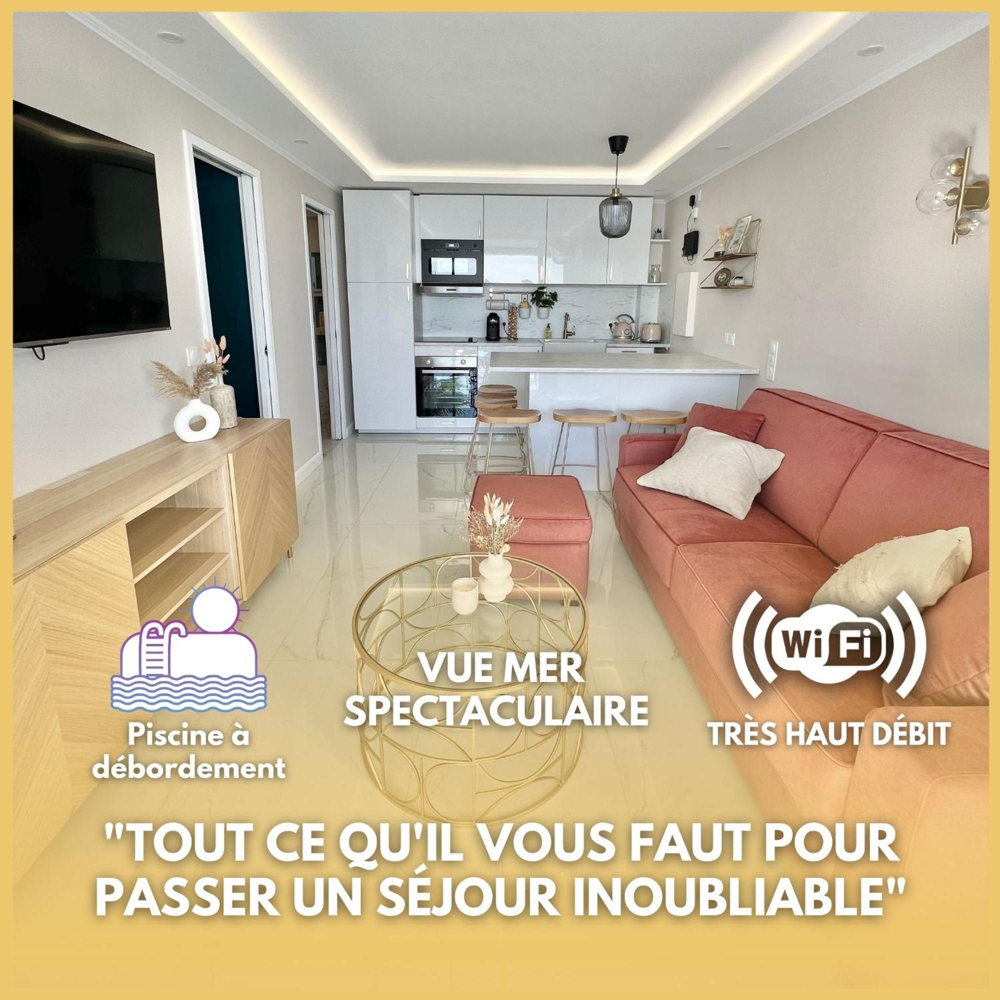 Luxueux Appartement - Vue Mer - Piscine - Free Parking - Monaco Cap-d'Ail Luaran gambar